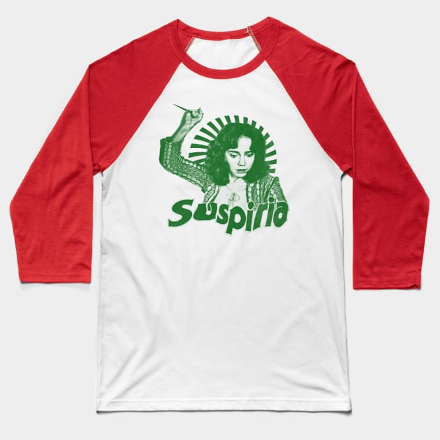 Suspiria - horror film green solid style (exclusive art) Baseball T-Shirt by Loreatees